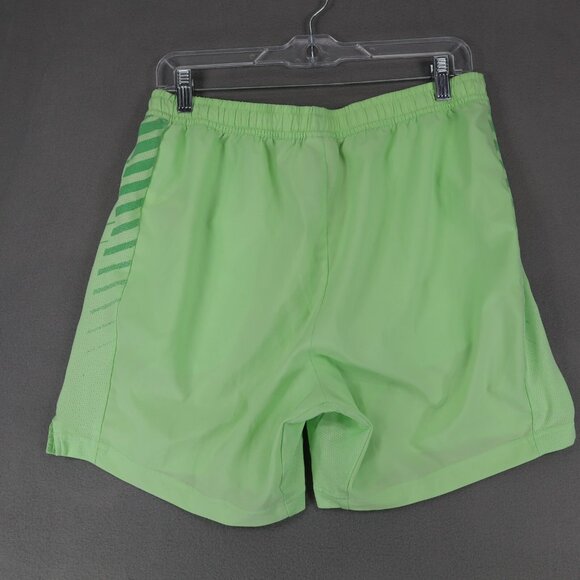 Gymshark Shorts Mens Size L Neon Bali Green Athletic Gym Workout Sport Stripe 7" - Picture 4 of 4